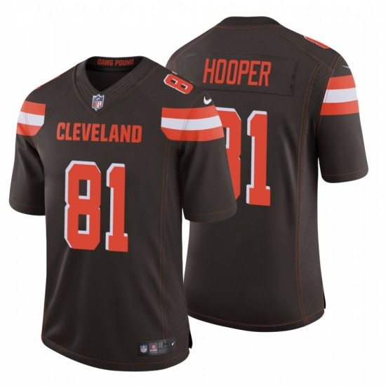 Men’s Cleveland Browns #81 Austin Hooper NFL Stitched Vapor Untouchable Limited Brown Nike Jersey