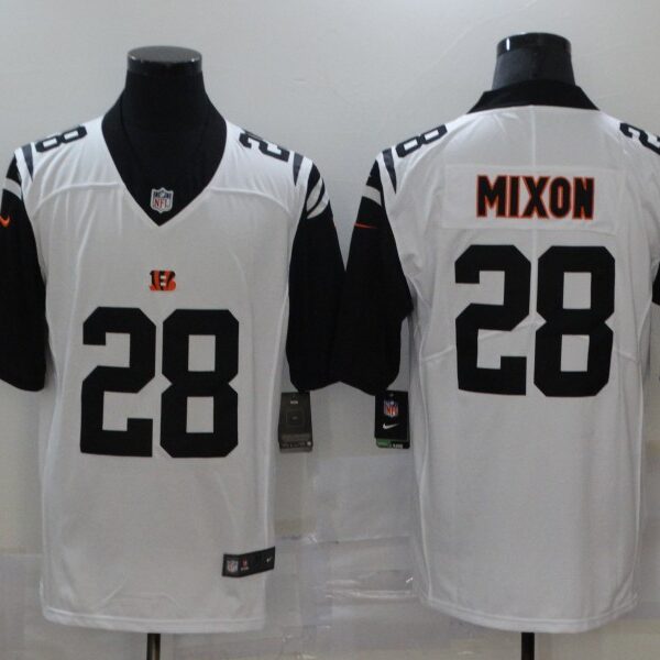 Men’s Cincinnati Bengals #28 Joe Mixon White 2016 Color Rush Stitched NFL Nike Limited Jersey
