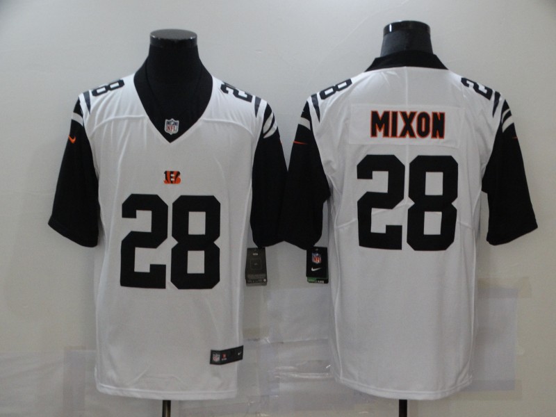 Men’s Cincinnati Bengals #28 Joe Mixon White 2016 Color Rush Stitched NFL Nike Limited Jersey