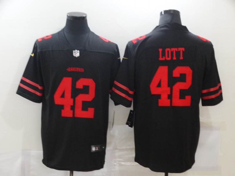 Men’s San Francisco 49ers #42 Ronnie Lott Black 2017 Vapor Untouchable Stitched NFL Nike Limited Jersey