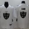 Men’s Las Vegas Raiders #4 Derek Carr White 2020 Shadow Logo Vapor Untouchable Stitched NFL Nike Limited Jersey