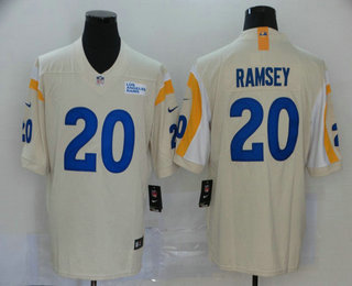 Men’s Jacksonville Jaguars #20 Jalen Ramsey Cream 2020 NEW Vapor Untouchable Stitched NFL Nike Limited Jersey