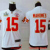 Youth Kansas City Chiefs #15 Patrick Mahomes White 2021 Super Bowl LV Vapor Untouchable Stitched Nike Limited NFL Jersey