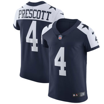 Men’s Dallas Cowboys #4 Dak Prescott Nike Navy Alternate Vapor Untouchable Elite Jersey