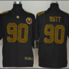 Men’s Pittsburgh Steelers #90 T. J. Watt Black 2020 Nike Flocked Leopard Print Vapor Limited NFL Jersey