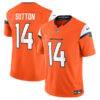 Men’s Denver Broncos #14 Courtland Sutton Orange 2024 F.U.S.E. Vapor Limited Football Stitched Jersey
