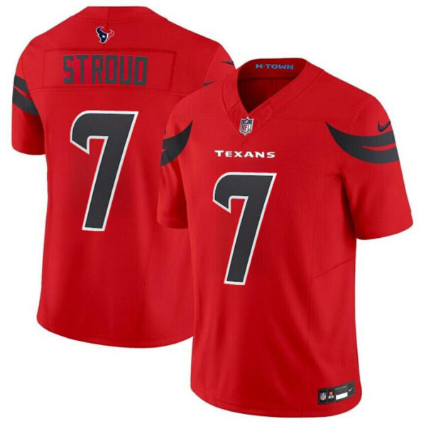 Men’s Houston Texans #7 C.J. Stroud Red 2024 Alternate F.U.S.E Vapor Football Stitched Jersey