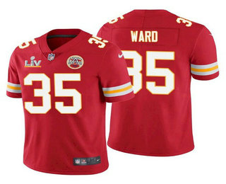 Men’s Kansas City Chiefs #35 Charvarius Ward Red 2021 Super Bowl LV Limited Stitched NFL Jersey