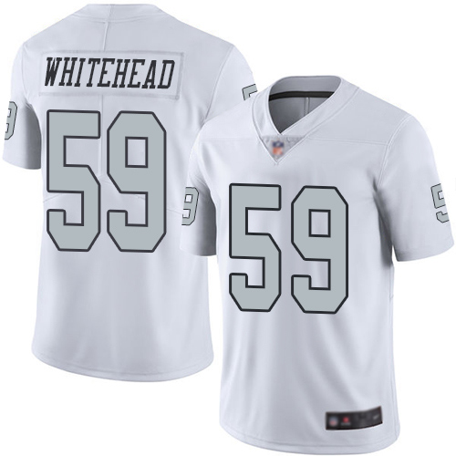 Nike Raiders #59 Tahir Whitehead White Men’s Stitched NFL Limited Rush Jersey