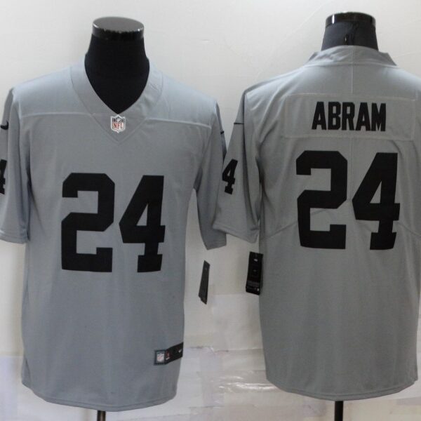 Men’s Las Vegas Raiders #24 Johnathan Abram Nike Gray Gridiron 2018 Vapor Untouchable NFL Gray Limited Jersey