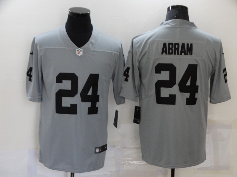 Men’s Las Vegas Raiders #24 Johnathan Abram Nike Gray Gridiron 2018 Vapor Untouchable NFL Gray Limited Jersey