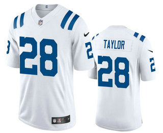 Men’s Indianapolis Colts #28 Jonathan Taylor White 2020 Vapor Untouchable Stitched NFL Nike Limited Jersey