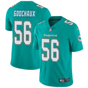 Nike Miami Dolphins #56 Davon Godchaux Men’s Limited Aqua Team Color Vapor Untouchable Jersey