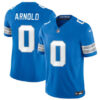 Men’s Detroit Lions #0 Terrion Arnold New Blue 2024 Draft F.U.S.E. Vapor Limited Football Stitched Jersey