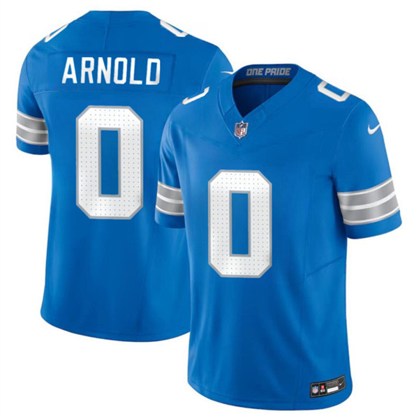 Men’s Detroit Lions #0 Terrion Arnold New Blue 2024 Draft F.U.S.E. Vapor Limited Football Stitched Jersey