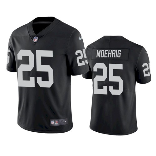 Men’s Las Vegas Raiders #25 Trevon Moehrig Black Vapor Limited Nike Jersey
