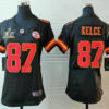 Women’s Kansas City Chiefs #87 Travis Kelce Black 2021 Super Bowl LV Vapor Untouchable Stitched Nike Limited NFL Jersey