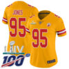 Nike Chiefs #95 Chris Jones Gold Super Bowl LIV 2020 Women’s Stitched NFL Limited Inverted Legend 100th Season Jersey