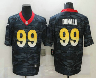 Men’s Los Angeles Rams #99 Aaron Donald 2020 Camo Limited Stitched Nike NFL Jersey