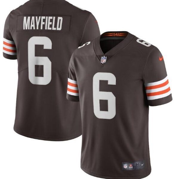 Men’s Cleveland Browns #6 Baker Mayfield Brown 2020 NEW Vapor Untouchable Stitched NFL Nike Limited Jersey