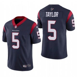 Men’s Houston Texans #5 Tyrod Taylor Navy Vapor Untouchable Limited Stitched Jersey