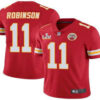Men’s Kansas City Chiefs #11 Demarcus Robinson Red 2021 Super Bowl LV Limited Stitched NFL Jersey