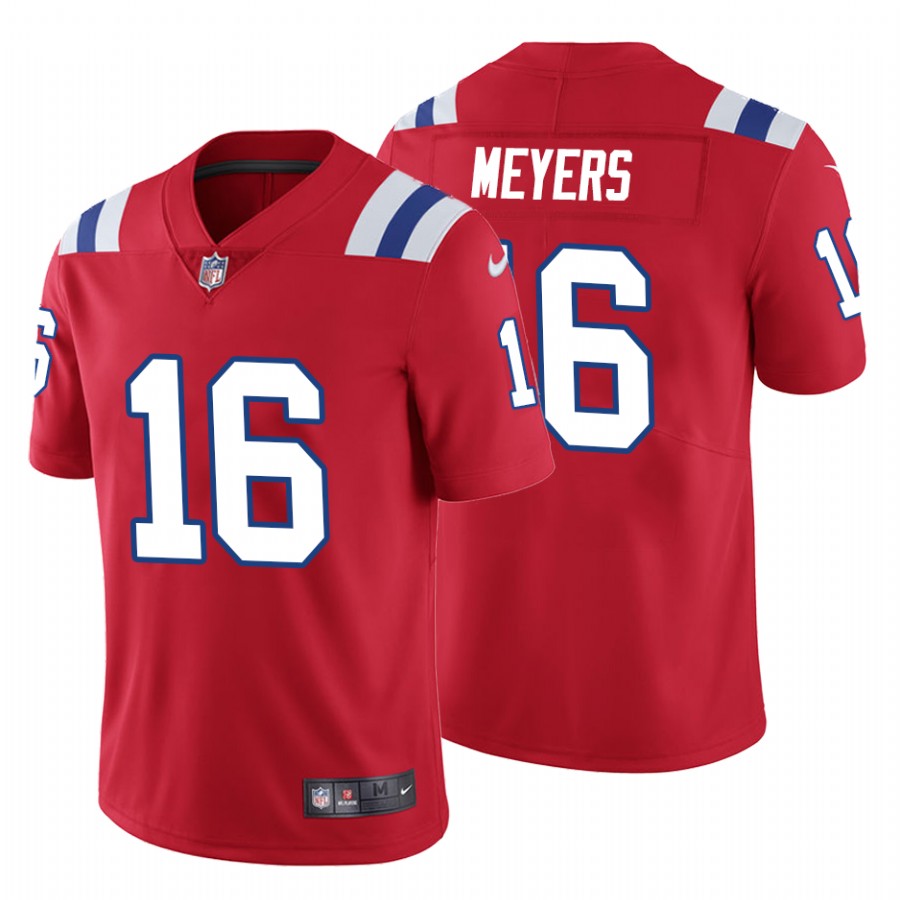 Men’s New England Patriots #16 Jakobi Meyers Vapor Untouchable Limited Red Jersey