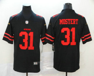 Men’s San Francisco 49ers #31 Raheem Mostert Black 2017 Vapor Untouchable Stitched NFL Nike Limited Jersey