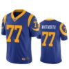 Nike Rams #77 Andrew Whitworth Royal Blue Alternate Men’s Stitched NFL 100th Season Vapor Limited Jersey