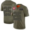 Men’s Nike Kansas City Chiefs #25 Clyde Edwards-Helaire Limited Camo 2019 Salute to Service Jersey