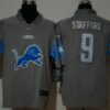 Men’s Detroit Lions #9 Matthew Stafford Grey 2020 NEW Team Logo Vapor Untouchable Stitched NFL Nike Limited Jersey