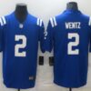 Men’s Indianapolis Colts #2 Carson Wentz Royal Blue 2020 Vapor Untouchable Stitched NFL Nike Limited Jersey
