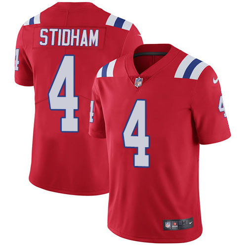 Nike Patriots #4 Jarrett Stidham Red Alternate Men’s Stitched NFL Vapor Untouchable Limited Jersey