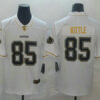 Men’s San Francisco 49ers #85 George Kittle White 100th Season Golden Edition Jersey