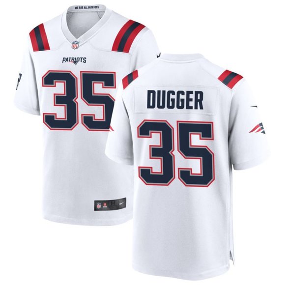 Men’s New England Patriots #35 Kyle Dugger White 2020 NEW Vapor Untouchable Stitched NFL Nike Limited