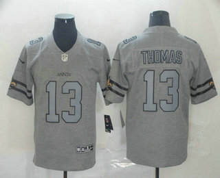 Men’s New Orleans Saints #13 Michael Thomas 2019 Gray Gridiron Vapor Untouchable Stitched NFL Nike Limited Jersey