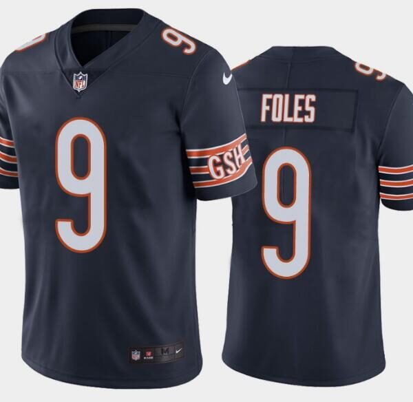 Nike Bears 9 Nick Foles Navy Vapor Untouchable Limited Jersey