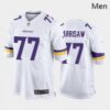 Men Minnesota Vikings #77 Christian Darrisaw Purple White 2021 Draft Jersey
