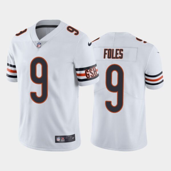 Men’s Chicago Bears #9 Nick Foles Vapor Untouchable Limited White Nike Jersey