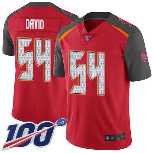 Nike Buccaneers #54 Lavonte David Red Team Color Men’s Stitched NFL 100th Season Vapor Limited Jersey