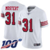 Men’s San Francisco 49ers #31 Raheem Mostert Football 100th Season Rush White Vapor Untouchable Limited Jersey