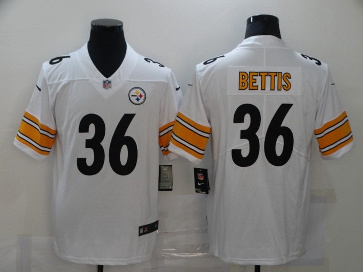Men’s Pittsburgh Steelers #36 Jerome Bettis White 2017 Vapor Untouchable Stitched NFL Nike Limited Jersey