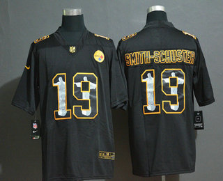 Men’s Pittsburgh Steelers #19 JuJu Smith-Schuster Jesus Faith Black Vapor Untouchable Stitched NFL Nike Limited Jersey