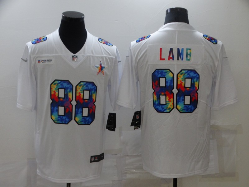 Men’s Dallas Cowboys #88 CeeDee Lamb Multi-Color White 2020 NFL Crucial Catch Vapor Untouchable Nike Limited Jersey