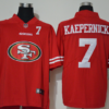 Men’s San Francisco 49ers #7 Colin Kaepernick Red 2020 Big Logo Number Vapor Untouchable Stitched NFL Nike Fashion Limited Jersey