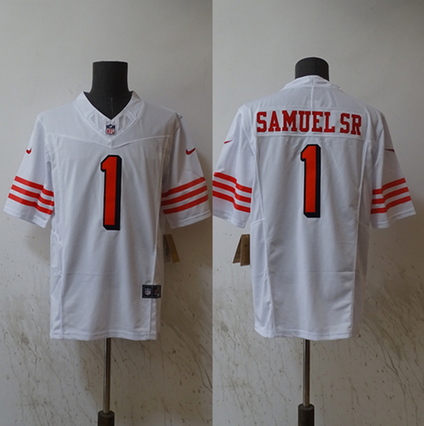 Men’s San Francisco 49ers #1 Deebo Samuel Black Vapor Untouchable Limited Football Stitched Jersey