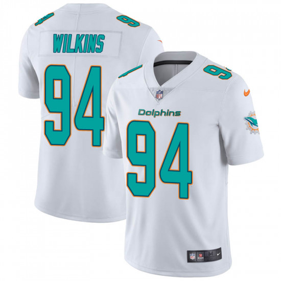 Nike Miami Dolphins #94 Christian Wilkins Men’s limited White Vapor Untouchable Nike Jersey