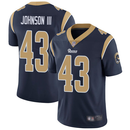 Rams #43 John Johnson III Navy Blue Team Color Men’s Stitched Football Vapor Untouchable Limited Jersey