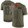 Men Chicago Bears 10 Trubisky Green Nike Olive Salute To Service Limited NFL Jerseys