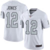 Raiders #12 Zay Jones White Men’s Stitched Football Limited Rush Jersey